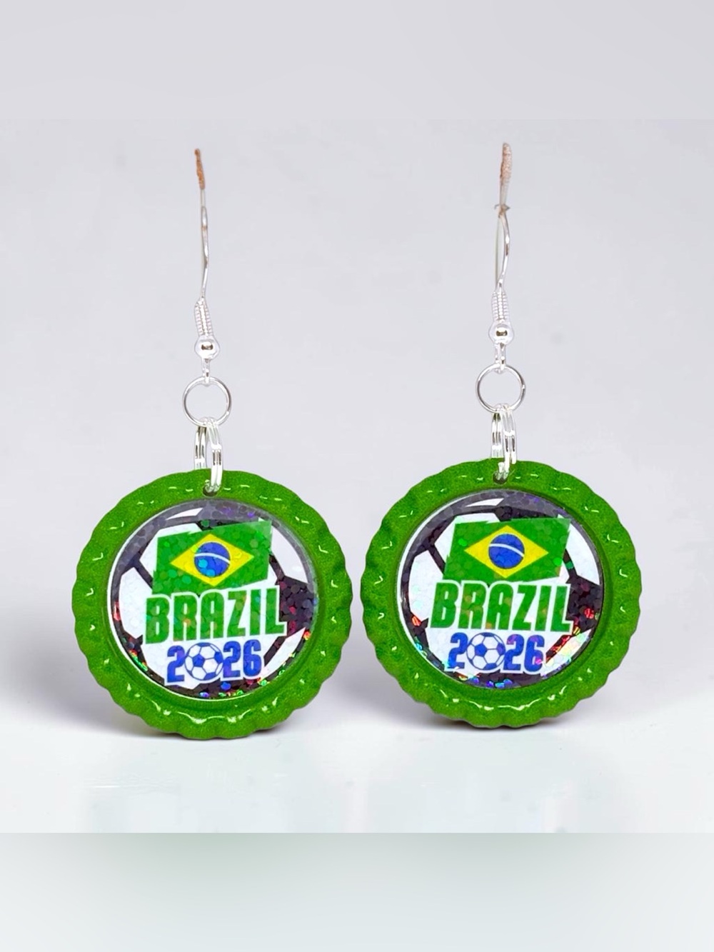 Brazil 2026 Green Dangle Earrings - Women Jewelry